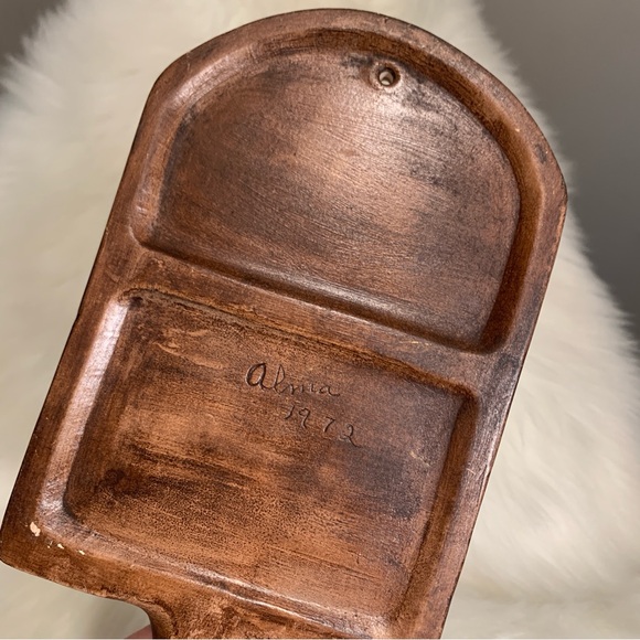 Vintage Ceramic Wall Mount 1972 Gold Eagle Pocket Mailbox Gold Eagle - Picture 4 of 15